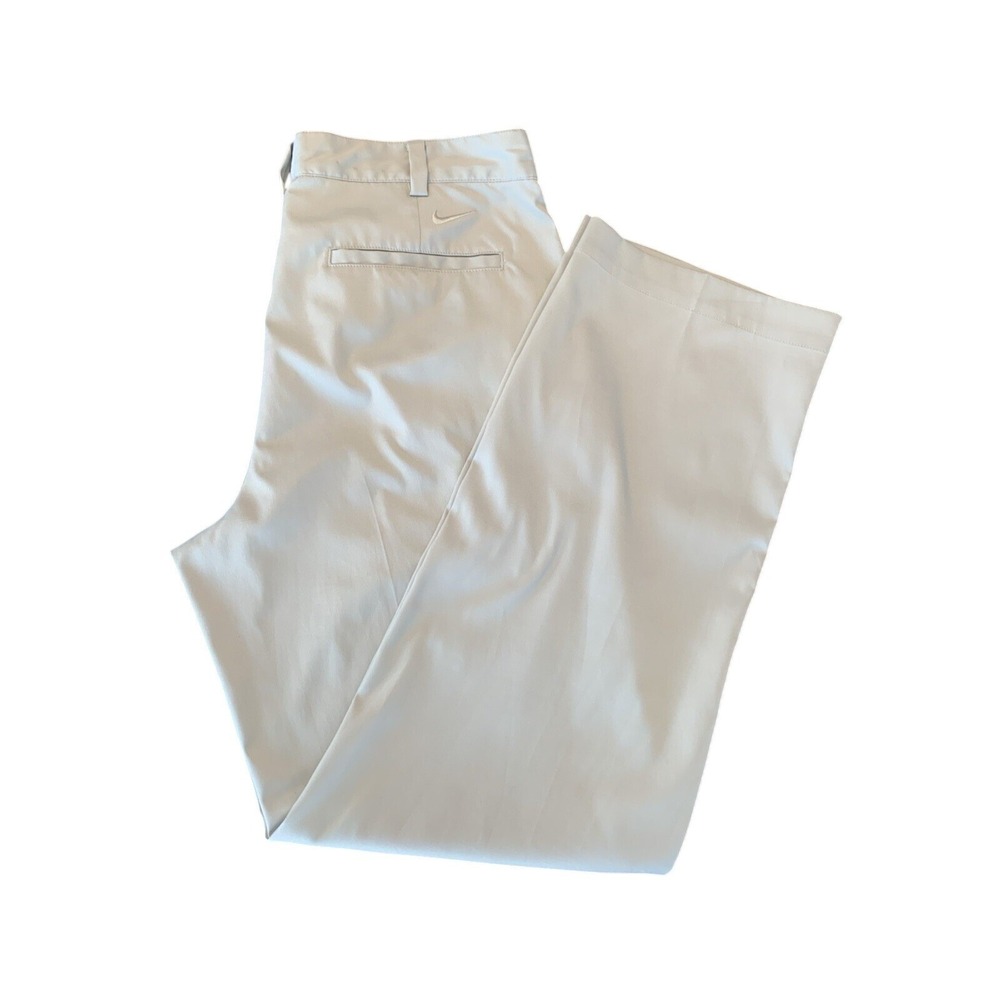 Nike Golf Men's Standard Fit Flat Front Dri Fit Pants Light Beige Size 34x30‎